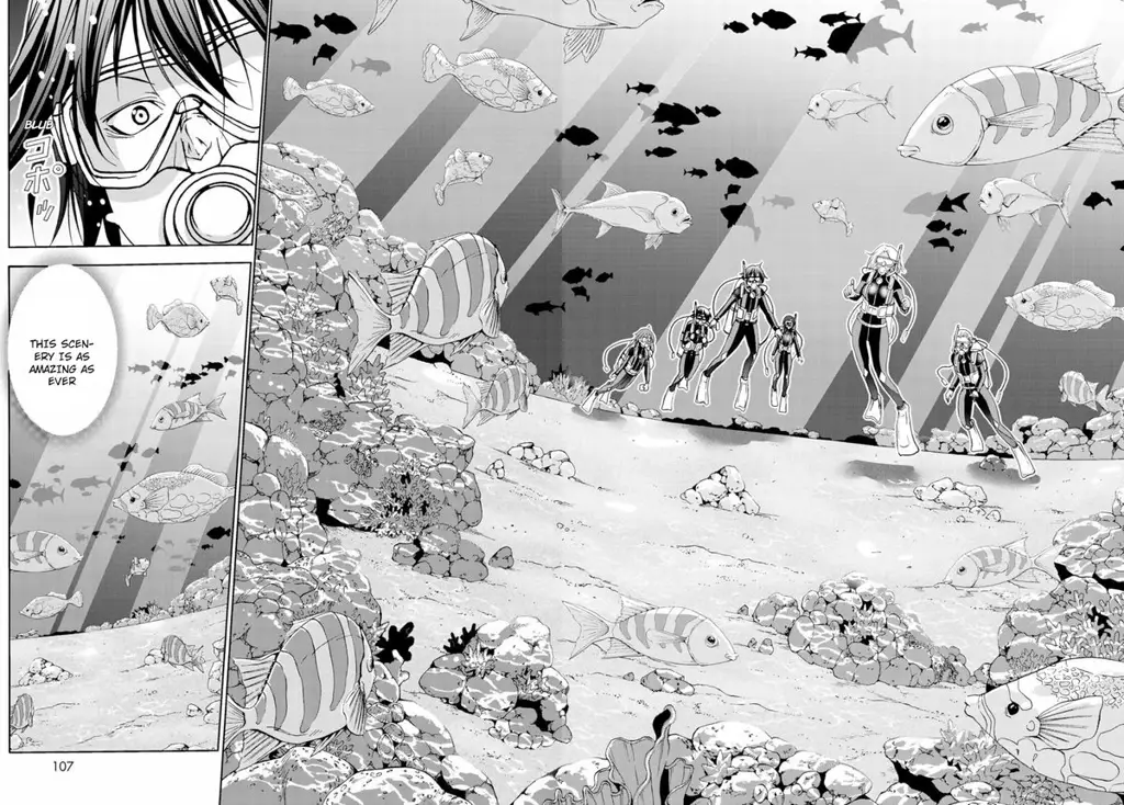 Kehidupan kampus yang penuh keseruan di klub selam Adegan menyelam dalam anime Grand Blue