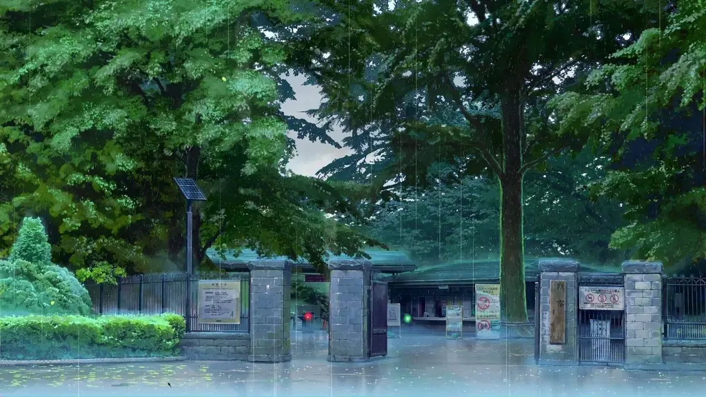 Ilustrasi pemandangan anime Jepang Pemandangan indah dalam anime Jepang.