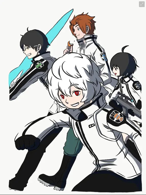 Adegan aksi menegangkan dari World Trigger Adegan aksi dalam anime World Trigger